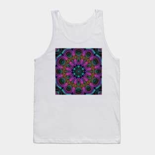 Psychedelic Mandala Purple and Teal Tank Top